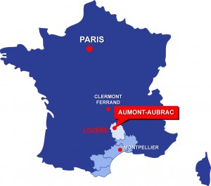 Situation géographique de la Grande Halle d'Aumont-Aubrac